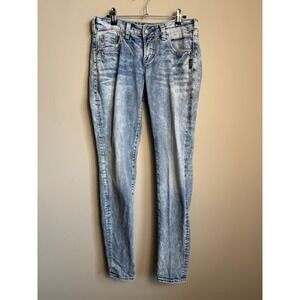 Silver Jeans Women's Boyfriend Light Wash Distressed Denim Jeans 26/29 Blue Y2K